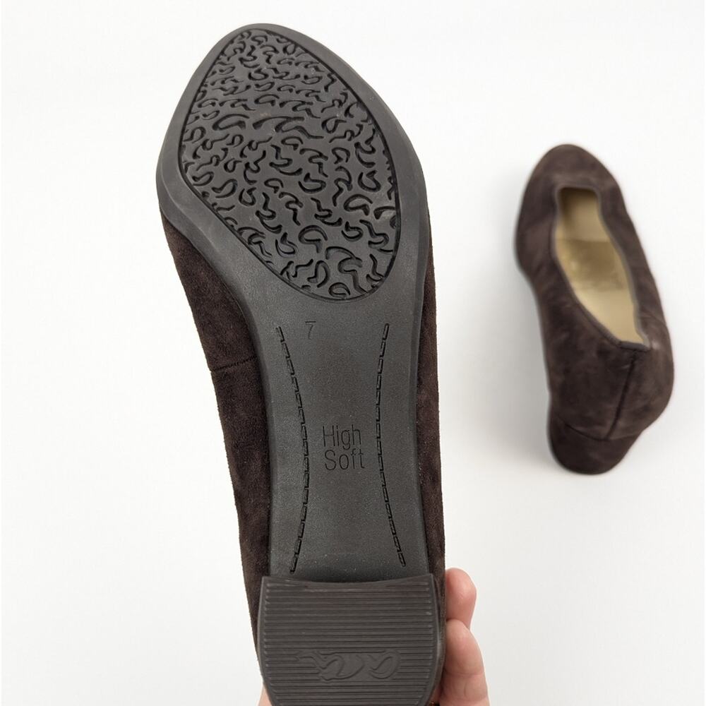 Ara Brown Suede Leather Kendall Heeled Pump Size 7 - Picture 7 of 10
